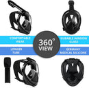 Snorkel Full Face Diving Mask with Anti-Boom Coating Support Gopro Camera