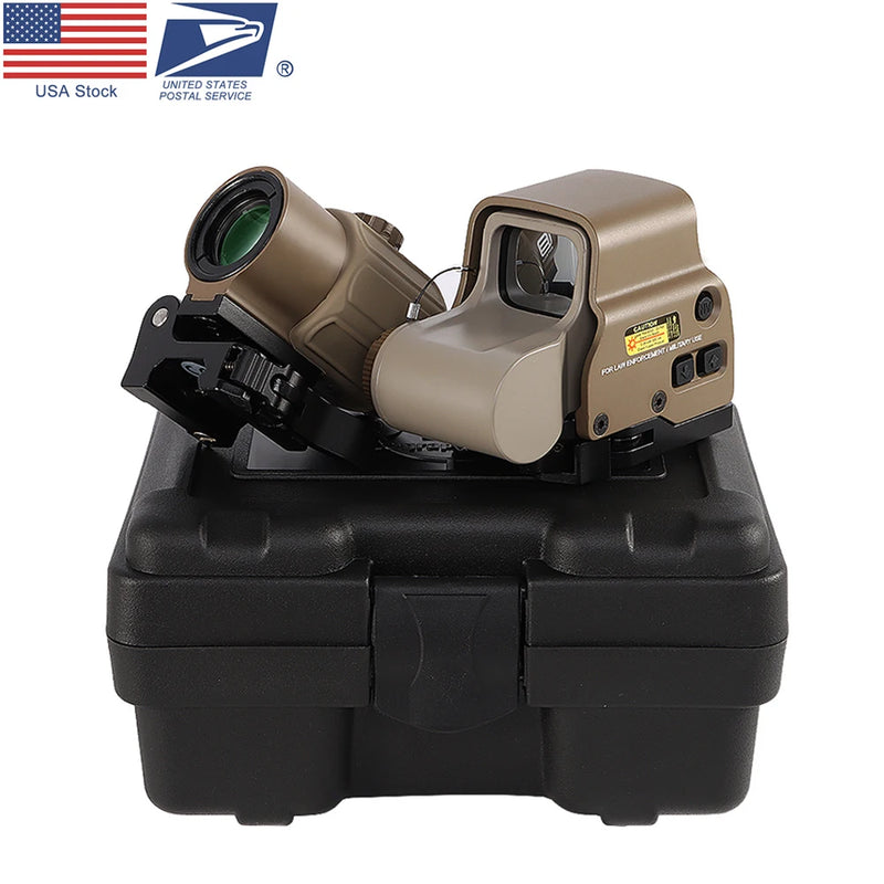 Tactical Airsoft 558G43 Magnifier 558 553 EXPS3 Red Dot Combo Scope Optics QD Mount Weaver Fit 20MM Rail Mount With Full Marking