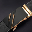 Men's Belt Leather Belt Metal Automatic Buckle Brand Luxury Design Fashion Men's Belt Peplum Men's Belt