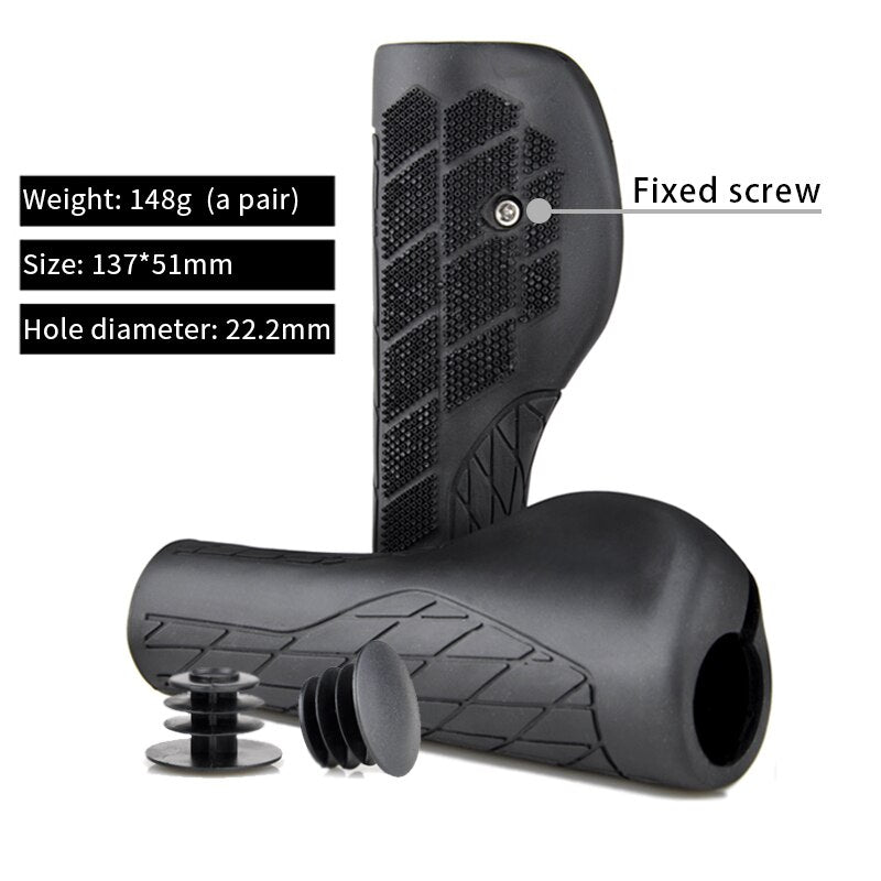 EasyDo Bicycle Handlebar Grip Anti Slip TPR Rubber Ergonomic MTB Grip MTB Road Bike Shock Absorption End Lock Accessories