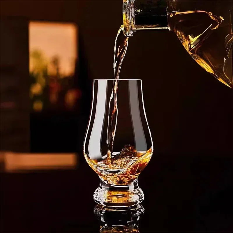 2/4/8Pcs Whiskey Cup Set 190ml Clear Crystal Glass Whiskey Cup Set Spirits Wine Glasses Scotch Drinking Tasting Glasses Bar