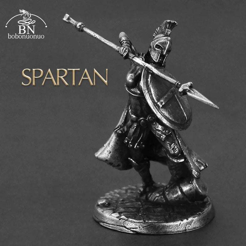 1pcs Ancient Spartan Rome Soliders Figurines Miniatures Vintage Metal Soldiers Model Statue Desktop Ornament Gift