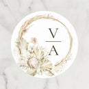 Customized wedding thank-you circular stickers, suitable for occasions such as weddings, birthdays, baptisms, and anniversaries.