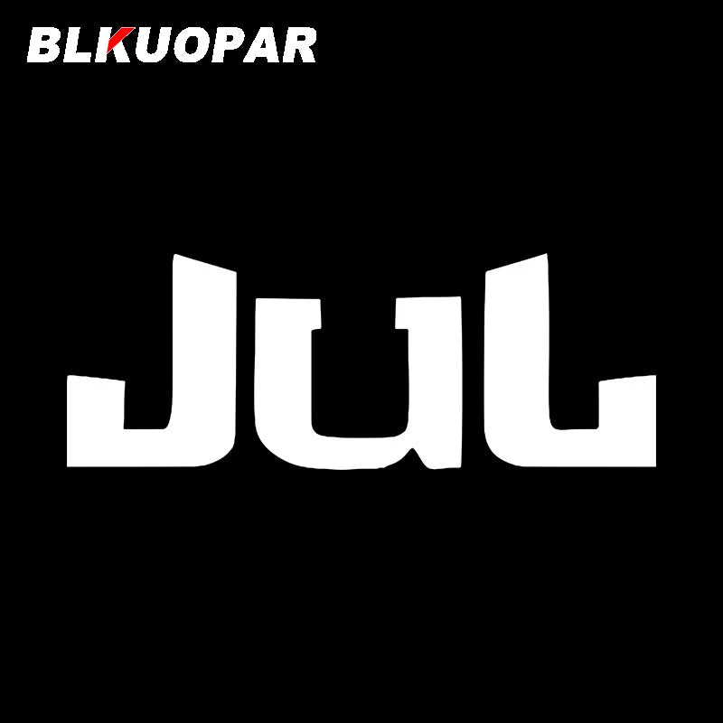 BLKUOPAR Jul Car Stickers Personality Sunscreen Fashionable Decals Car Styling Scratch-Proof Creative Funny ATV Decoration