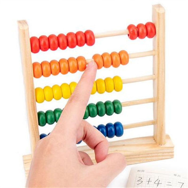 1 Pc Wooden Children's Educational Toys for 3-6 Year Olds Hand-eye Coordination for Kids Mathematics Wooden Abacus Learning Toy