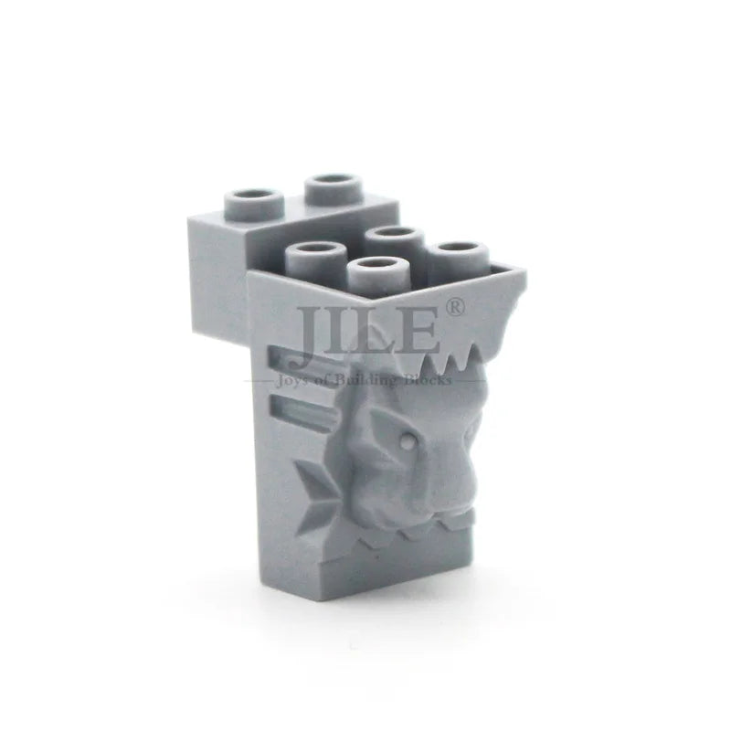 20pcs Building Blocks Brick Modified 2x3x3 with Cutout and Lion Head 30274 City Street View DIY Enlighten Compatible