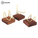 Metal Arm Mineral Stand Display Holder Rack Wood Support Base For Crystal Minerals Ores Agate Rocks For Home Office Show Room