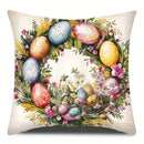 Easter decoration pillow cover home room decoration truck cross rabbit and egg pattern printing sofa cushion cover