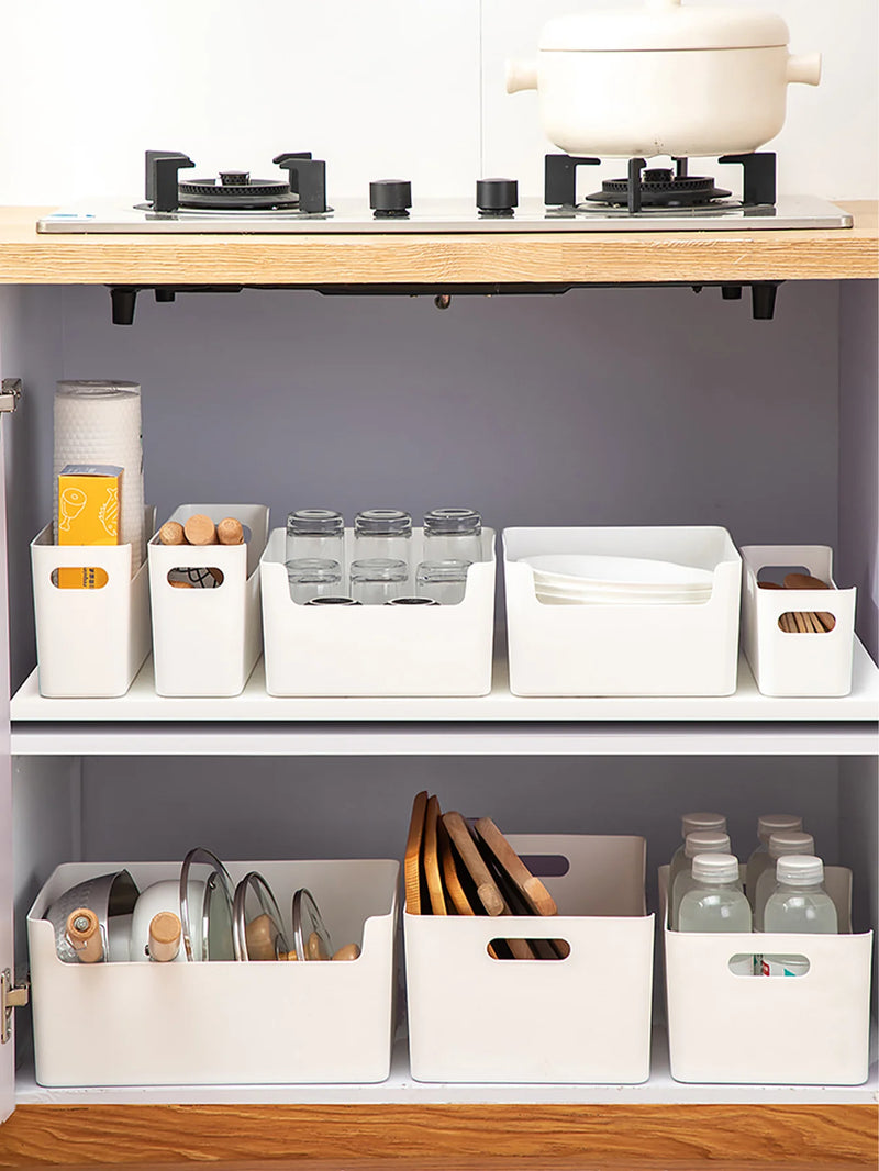 WORTHBUY Kitchen Organizer Multifunctional Cabinet Storage Box Seasoning Bottle Tableware Organizer Desktop Storage Basket