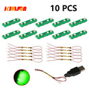 10PCS 0.8mm Pin RGB LED Building Blocks USB Lamp DIY Street Light City Electric Decorate 1X1 Brick Compatible All Brands