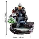 1 Resin Reflux Incense Burner, Zen Style Decoration Suitable For Sandalwood Indoor Bedroom Aromatherapy Decorations