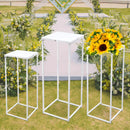 3Pcs Metal Geometric Flower Pot Rack Holder Plant Display Stand Home Decor Column Flower Stand For Wedding Party Centerpiece