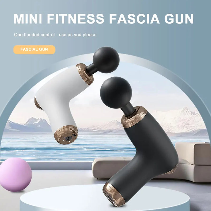 Mini 30 Level Massage Gun Fascia Deep Muscle Relax Body Neck Massager Electric Fitness Equipment Noise Reduction Male Female
