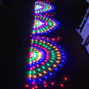 AC220V 3M 3 Peacock Tail Mesh Net Led String Lights Outdoor Fairy Garland for Wedding Christmas New Year Party Garden Decoration