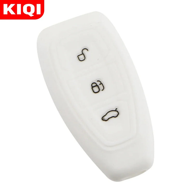 Silicone Key Cover for Ford Fiesta Focus Mondeo MK4 Mk3 Ranger Ecosport Kuga 2 3 ST Car Smart Remote Key Case Fob