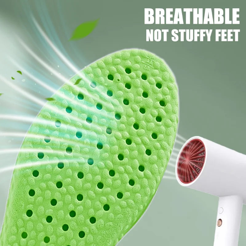 2023 New Sport Shoes Insole Comfortable Plantar Fasciitis Insoles for Feet Man Women Orthopedic Shoe Sole Running Accessories