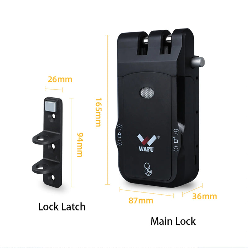 WAFU Wireless Smart Remote Inivisble Door Lock Fechadura Inteligente Keyless Entry Home Door Lock for Office