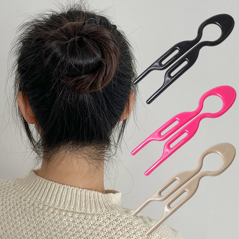 Simple Hair Clip Retro Barrettes Hair Bun U-Shaped Hair Sticks Clip Hairpins Woman Girls Ponytail Meatball Head Hair Accessories