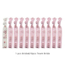 11pcs Team Bride Bracelet Bride To Be Wedding Decoration Accessories Hen Party Wedding Bridal Shower Bachelorette Party Supplies