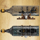 Mould King 10065 Pirate Ship Building Block The Black Pearl in A Bottle Model Sailboat Toys Assembly Brick Kids Christmas Gifts