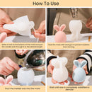 Nicole Bunny Eared Easter Egg Silicone Candle Mold Handmade Rabbit Easter Egg Chocolate Mould for DIY Candle Making Home Decor