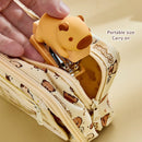 Mini Capybara Stapler 400pcs 24/6 Staples Set Cartoon Design Portable Binder Office Binding Tools F7713