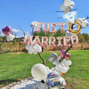Laventy Just Married Balloons Just Married Banner Bridal Shower Party Balloons Bridal Shower Party Decoration