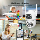 8MP Outdoor Surveillance Camera Dual Lens Dual Screen AI Auto Tracking IP Video Wifi PTZ Camera CCTV Two Way Audio