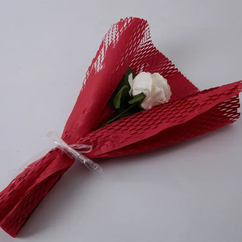 30CMX5M Honeycomb Paper, Shockproof Buffer Packaging Paper, Degradable Environmental Protection Kraft Paper Flower Packaging