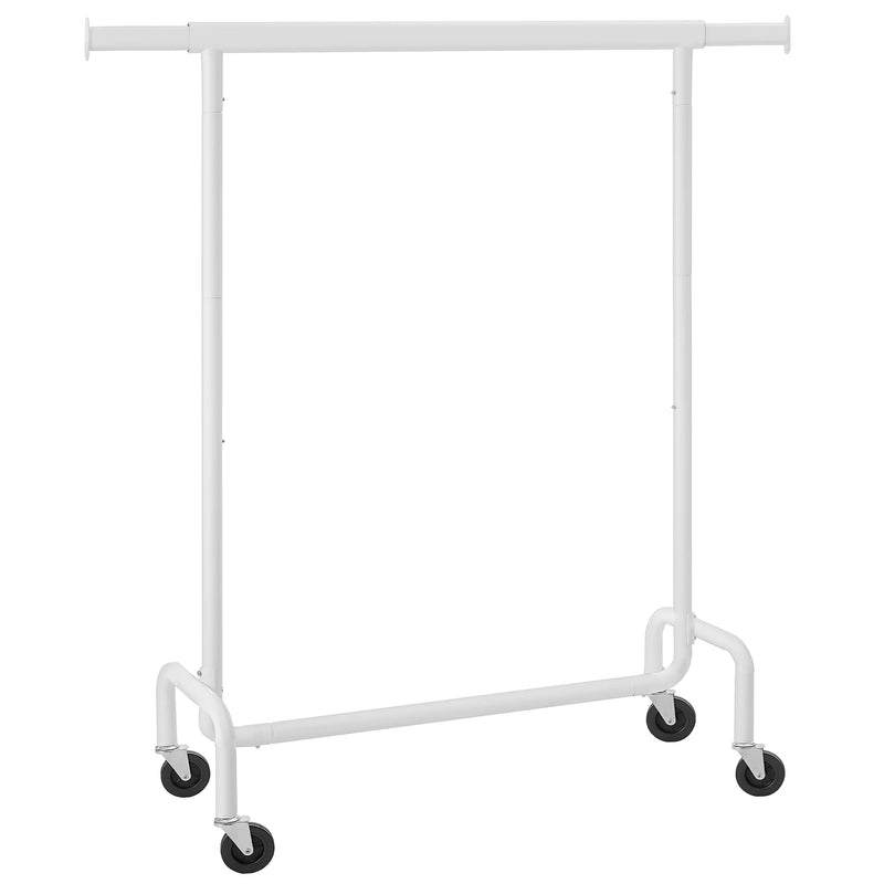 SONGMICS Clothes Rack on Wheels, Heavy-Duty Clothes Rail, with Extendable Hanging Rail, 136 kg Load Capacity