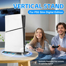 Vertical Stand For Playstation 5 Slim Console with Built-in Cooling Vents and Non-Slip Feet For PS5 Slim Accessories