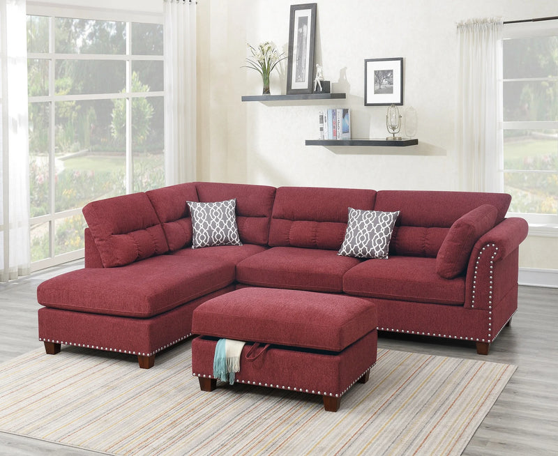 SOFA Sectional sofa Red Velvet Sectional sofa Red Velvet