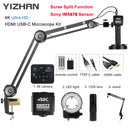 Yizhan 4K 48MP HDMI VGA USB Industrial Video Microscope For PCB Soldering 1080P HD Digital Camera 1-150X Zoom C Mount Lens 2K