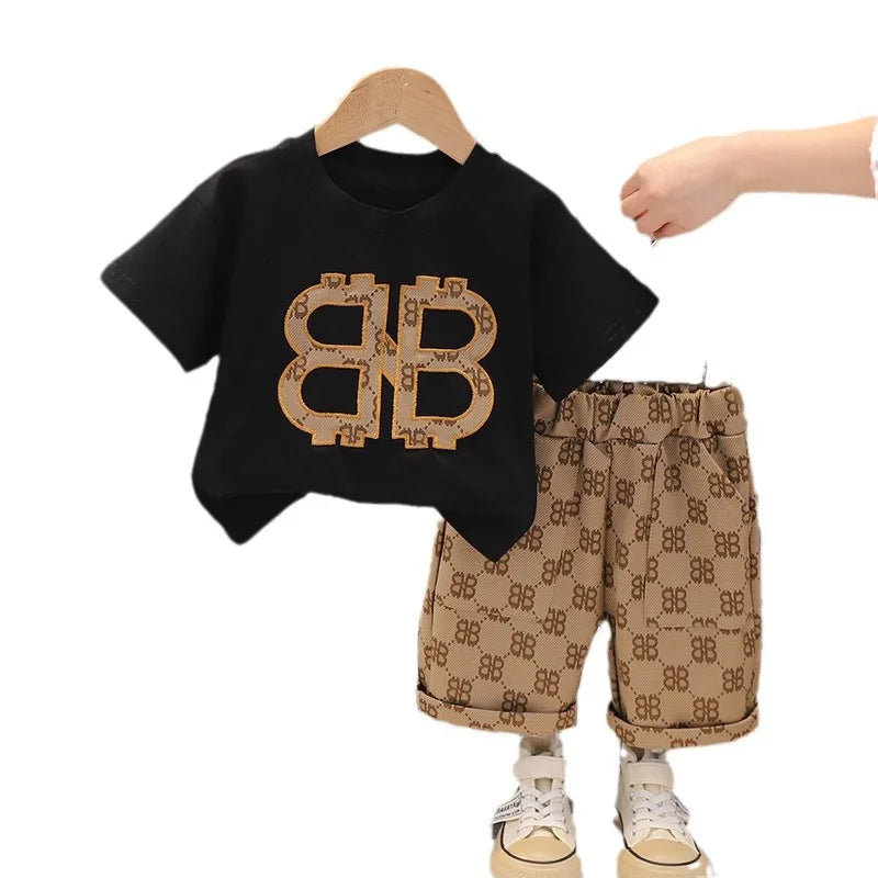 Boys Clothes Sets Summer 2024 Children Cotton T-shirts Shorts 2pcs Sports Suit For Baby Tracksuits Kids Jogging Outfits Toddler