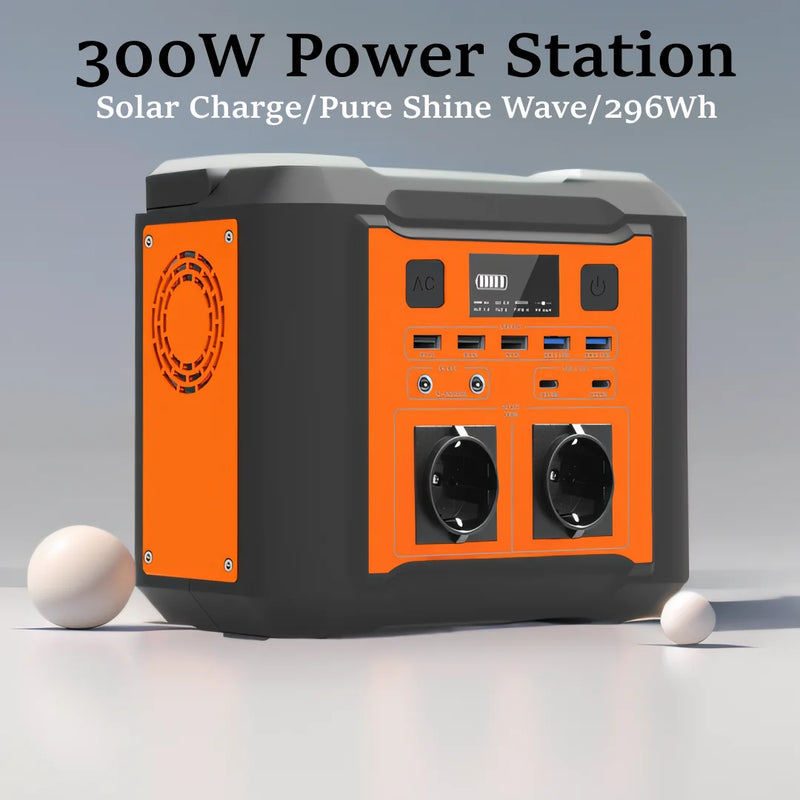 GKFLY 110V/220V/230V 300W Peak Power 80000mAh Power Station Generator Outdoor Energy Power Supply Battery Charger for Outdoor