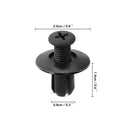 100/50/5pcs Hole Door Rivet Plastic Clip Fasteners Black Cars Lined Cover Barbs Rivet Auto Fasteners Retainer Push Pin Clips 8mm