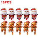15/1Pcs Christmas Foil Balloons Santa Claus Xmas Tree Aluminum Balloons New Year Kids Gifts Toys Xmas Birthday Party Decorations