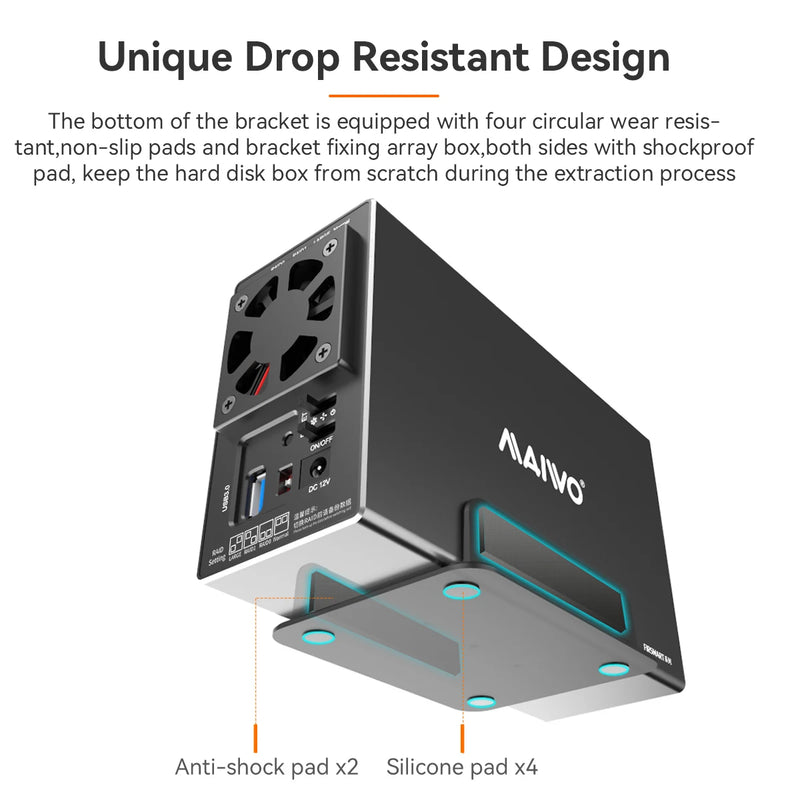 MAIWO 2 Bay HDD Docking Station SATA To USB 3.0 Hard Drive Docking Station for 3.5 Inch Hard Drive Case  with 4 RAID Modes Case