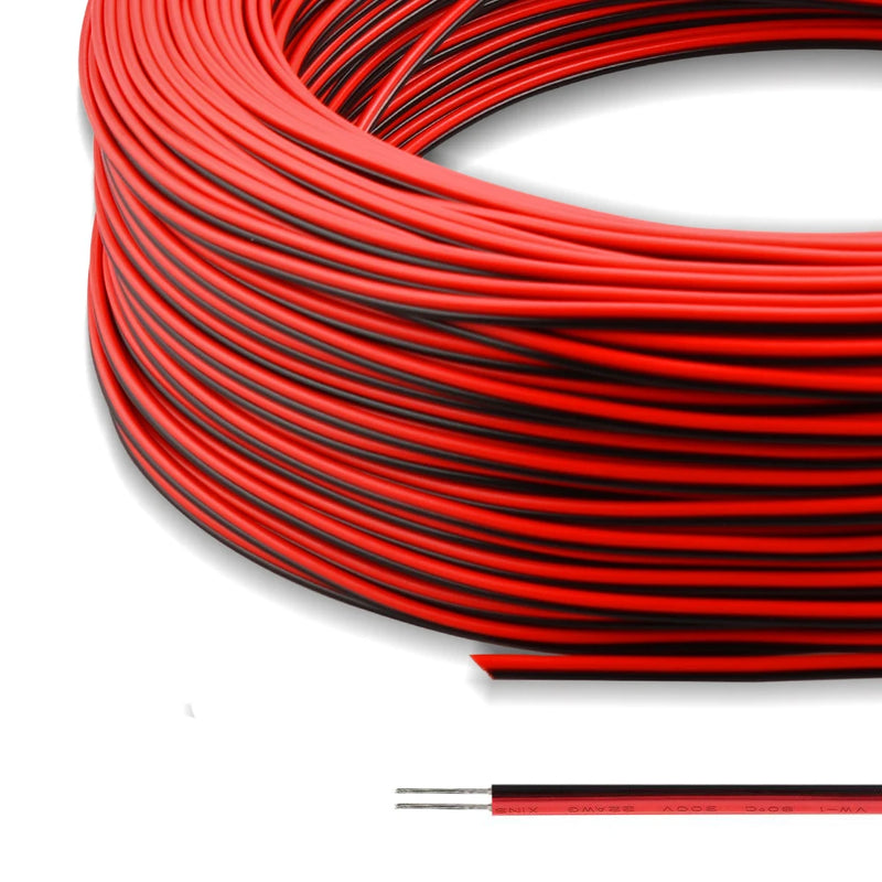 20 meters 2PIN Electrical Wire Tinned Copper PVC Insulated Red Black Cable For Single Color LED Strip Light Extension Wire 22AWG