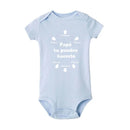 Papa Tu Es Le Meilleur Baby Bodysuit Cute Summer Baby Romper Body Boys Girls Clothes Outfits Baby Wear Father's Day Gift