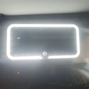 3 Led Light Modes Stepless Dimming Visor Makeup Mirror Rechargeable Touch Sensor Cosmetic Mirror Large Screen Car Vanity Mirror