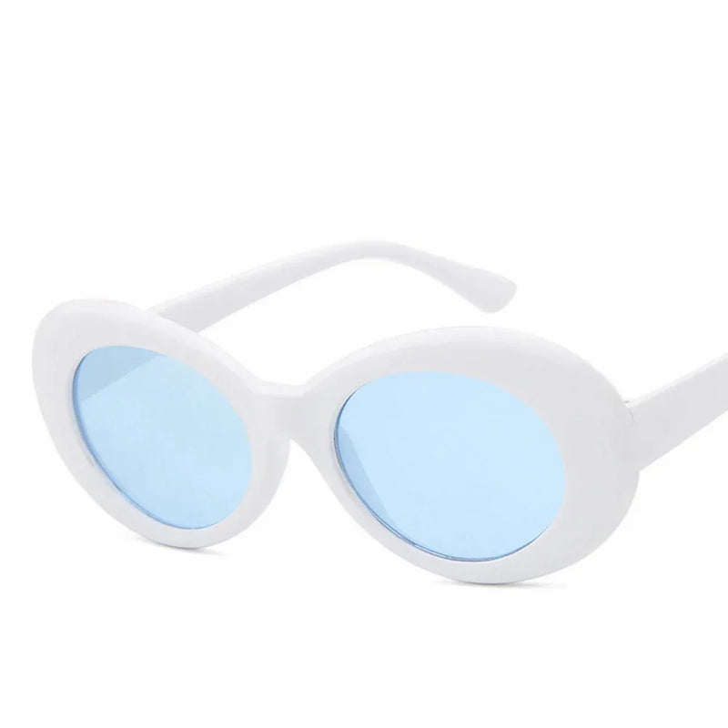 2024 Goggle Glasses Oval Sunglasses Ladies Glasses Trendy Hot Vintage Retro Sun Glasses Women's UV400 Gafas De Sol