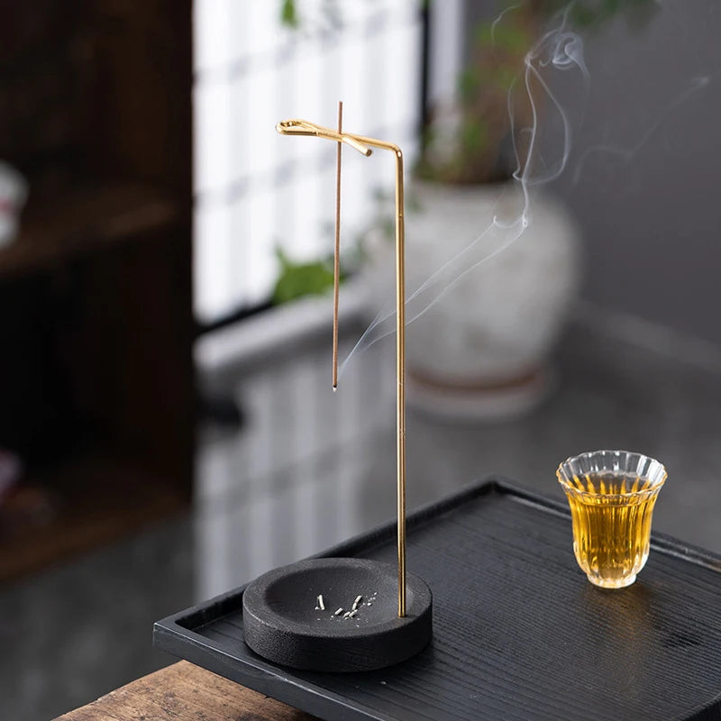 Upside Down Incense Burner Ash Catcher Aromatherapy Stand Wooden Incense Burner Incense Plate Buddhism Supplies Home Decor