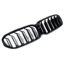 For 2021-2023 BMW G30 G31 530i 540i Dual Slats Front Kidney Grille Gloss Black
