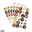 1sheet Merry Christmas Stickers Santa Claus Gifts number Seal Labels Stickers merry Xmas Decor for home new year Labels Navidad