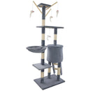 Cat Tree Scratching Post, Stable Structure Kitten Activity Centre Pet Toy Scratcher, Tall Cat Furniture Climbing Tower