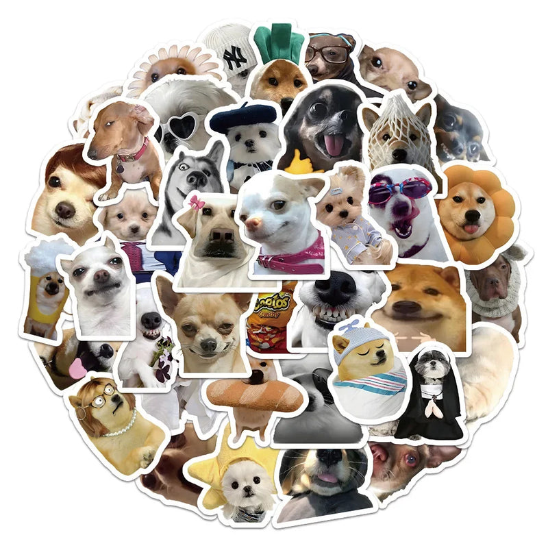 10/30/60Pcs Cartoon Puppy Waterproof Graffiti Sticker Aesthetic Decorative Luggage Cup Guitar Laptop Phone Notebook Kid Stickers