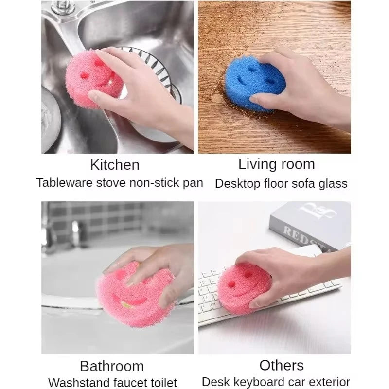 1/2/3PCS Dishwashing Sponge Cloth Strong Scouring Pad Miracle Sponge Household Kitchen Bathroom Migic Cleaning Wipe Sponges