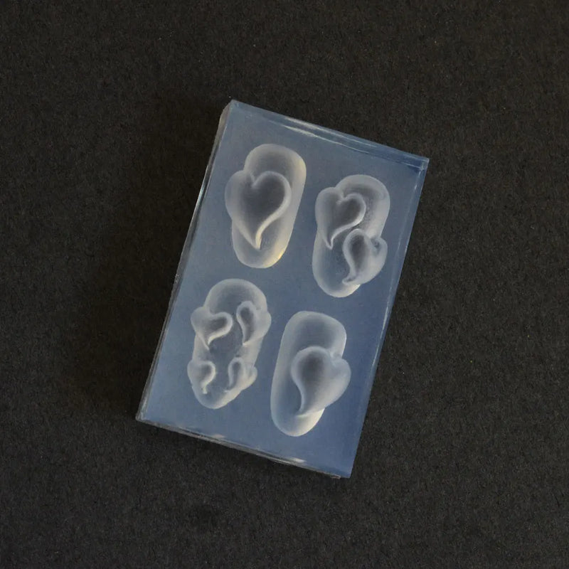 1Pc Cream Skirt Lace Heart  3D Acrylic Mold Nail Art Decorations  DIY Design Silicone Decorated  Nail Art Templates Nails  Mold