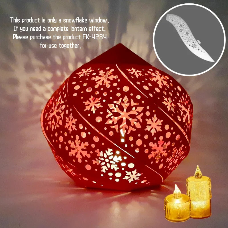 Christmas Snowflake Lantern Bundle Metal Cutting Dies Scrapbooking Card Making Paper Craft Album Decorative Embossing Cut Die